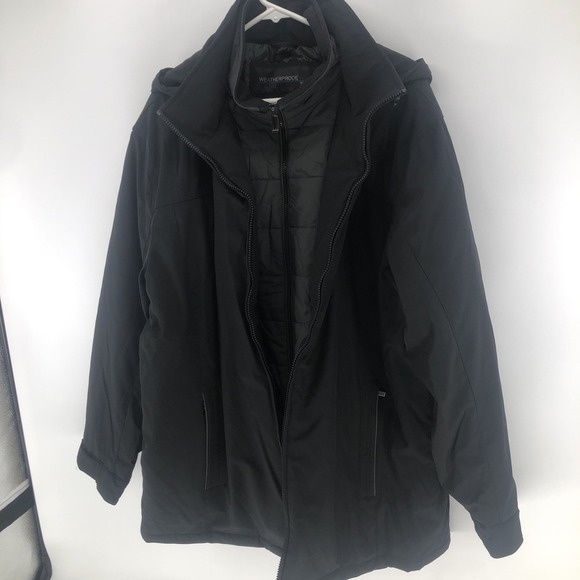 Weatherproof Men's Ultra Tech Jacket w/Removable Hood BLACK XXLARGE XXL #1311004 - Picture 3 of 16